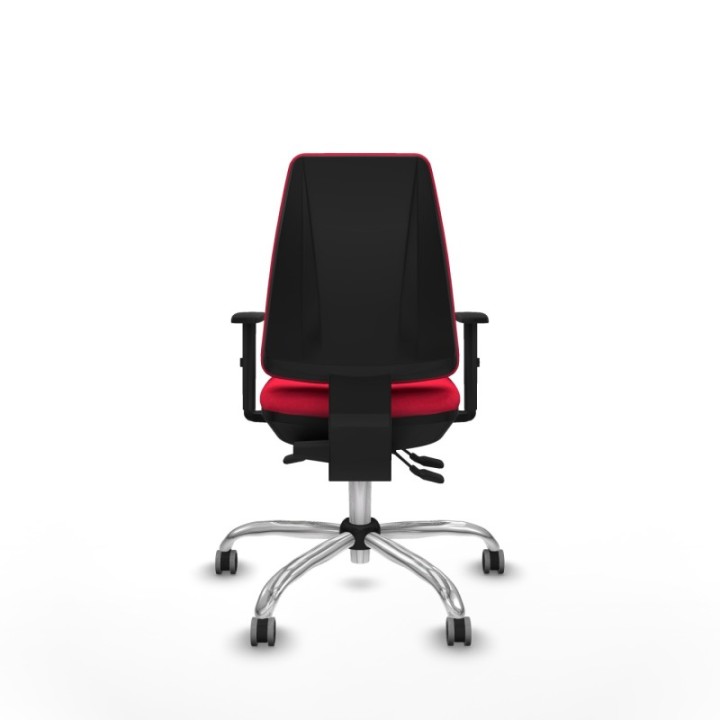 Elche AS bali rojo brazos 1D base cromada ruedas engomadas 65mm