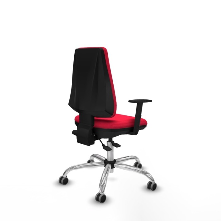 Elche AS bali rojo brazos 1D base cromada ruedas engomadas 65mm