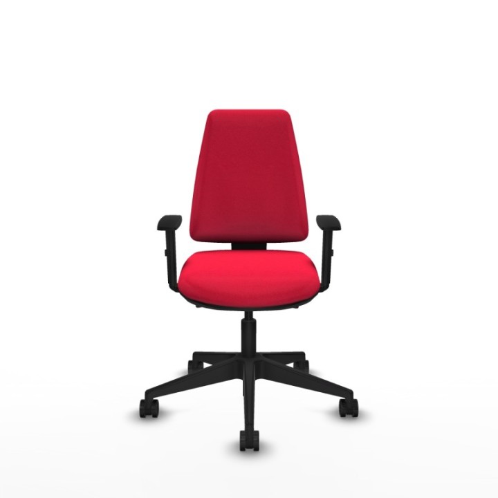 Elche AS bali rojo brazos 1D base piramidal ruedas nailon 65mm