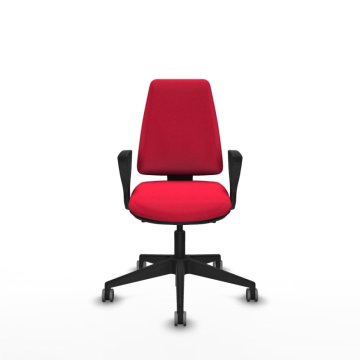 Elche AS bali rojo brazos fijos base piramidal ruedas engomadas 65mm