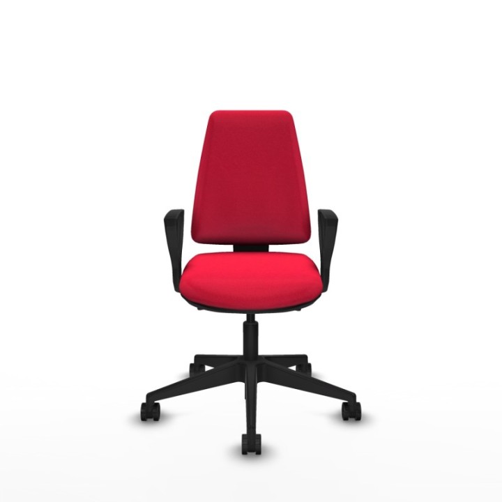 Elche AS bali rojo brazos fijos base piramidal ruedas nailon 65mm