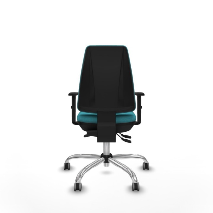 Elche AS bali turquesa brazos 1D base cromada ruedas engomadas 65mm