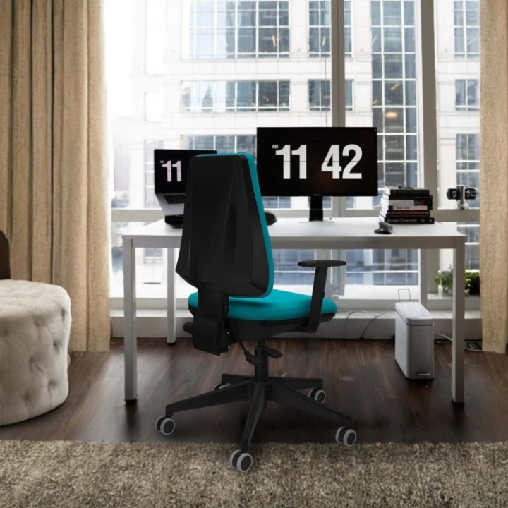 Elche AS bali turquesa brazos 1D base piramidal ruedas engomadas 65mm