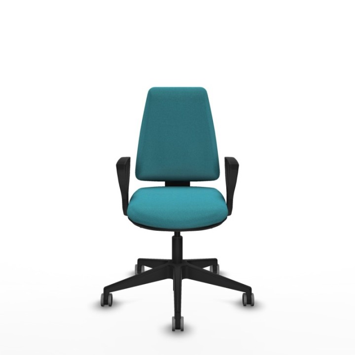 Elche AS bali turquesa brazos fijos base piramidal ruedas engomadas 65mm