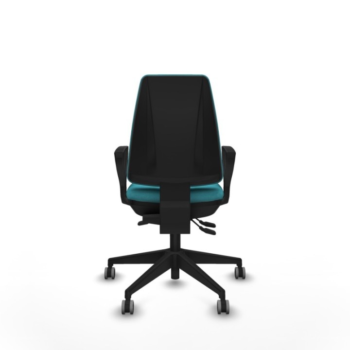 Elche AS bali turquesa brazos fijos base piramidal ruedas engomadas 65mm