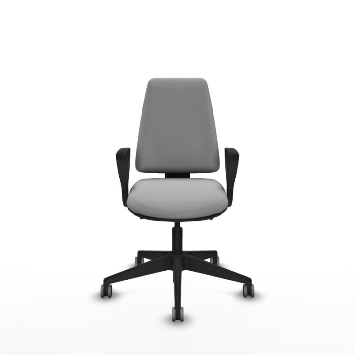 Elche AS bali gris claro brazos fijos base piramidal ruedas engomadas 65mm