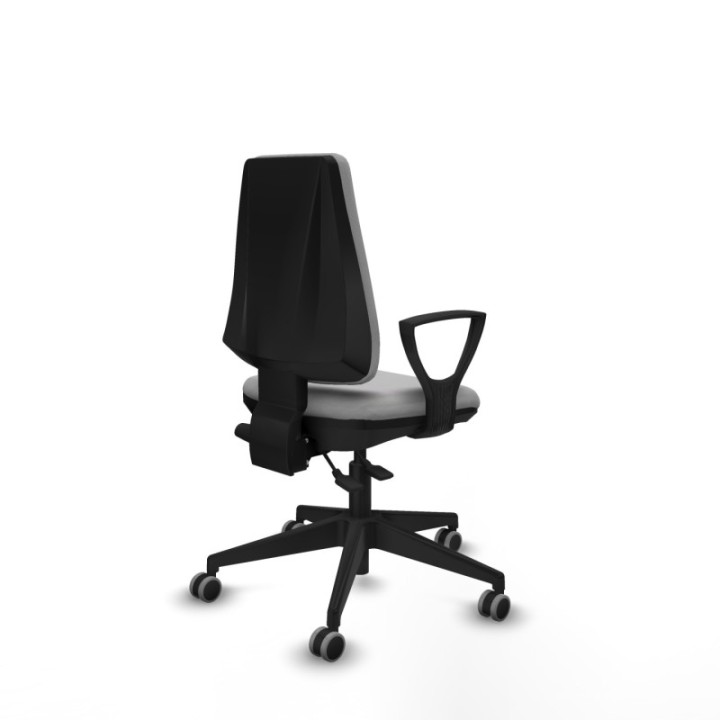 Elche AS bali gris claro brazos fijos base piramidal ruedas engomadas 65mm