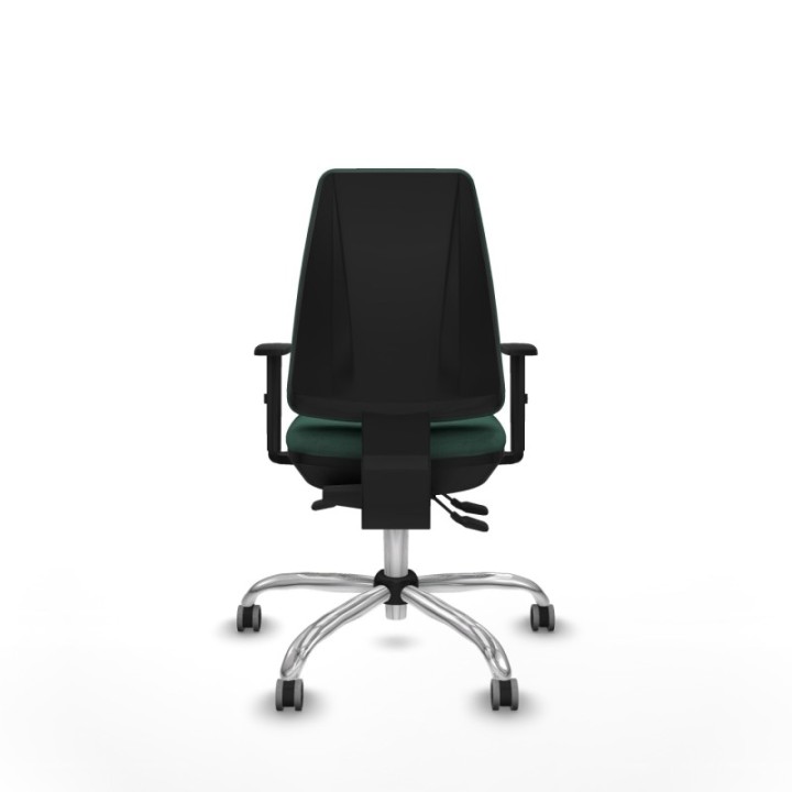 Elche AS bali verde botella brazos 1D base cromada ruedas engomadas 65mm