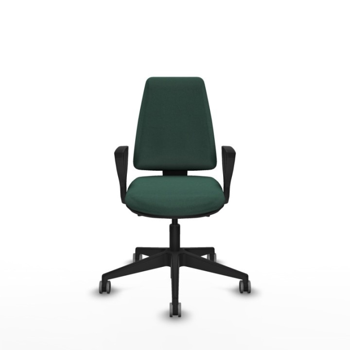 Elche AS bali verde botella brazos fijos base piramidal ruedas engomadas 65mm