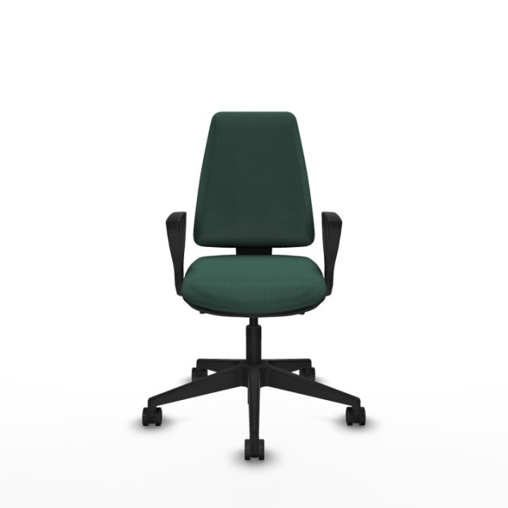 Elche AS bali verde botella brazos fijos base piramidal ruedas nailon 65mm