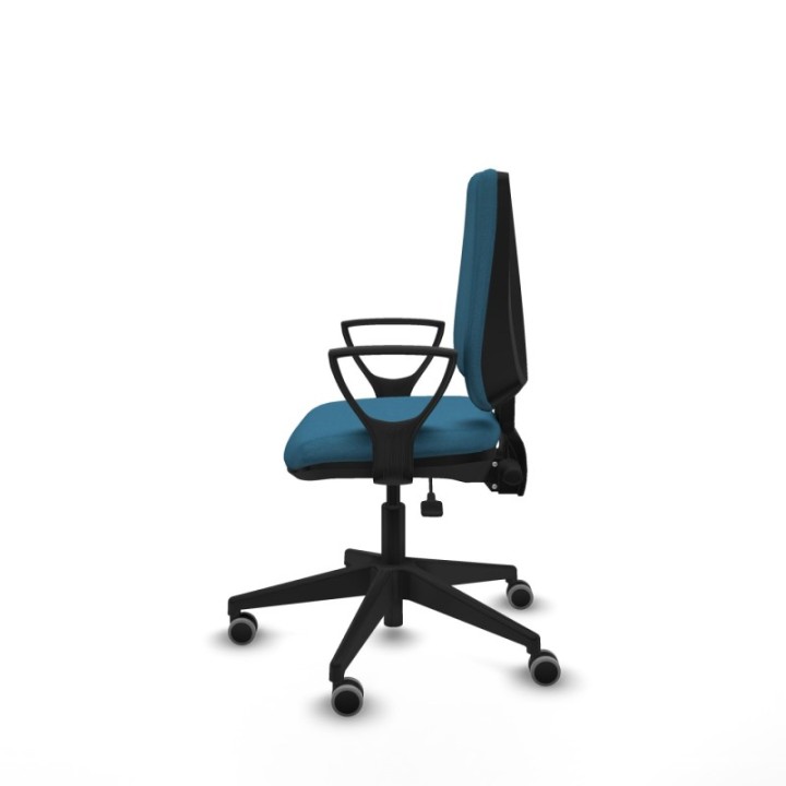 Elche AS bali verde petroleo brazos fijos base piramidal ruedas engomadas 65mm