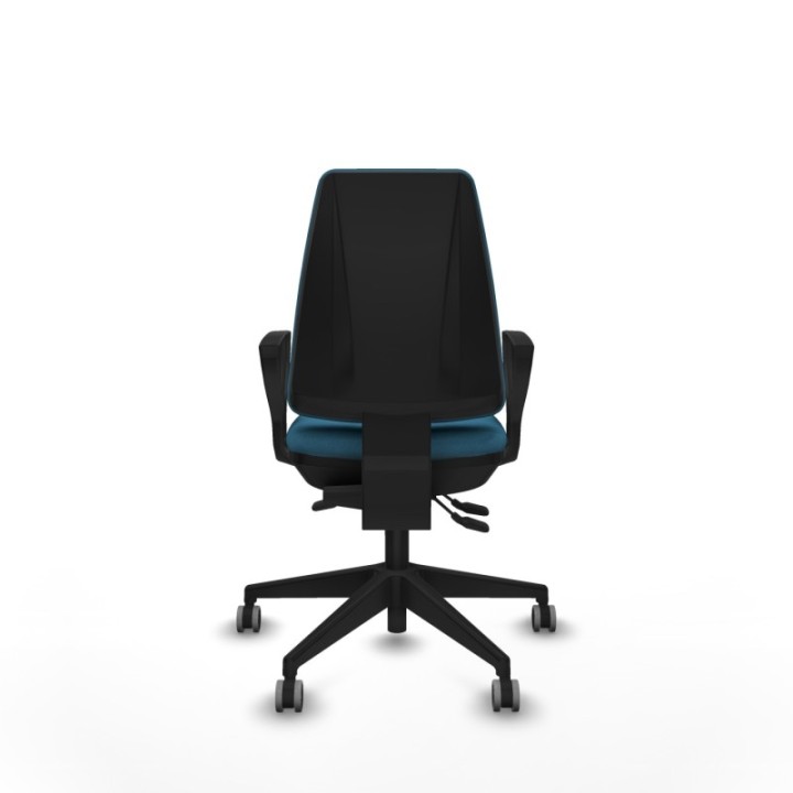 Elche AS bali verde petroleo brazos fijos base piramidal ruedas engomadas 65mm