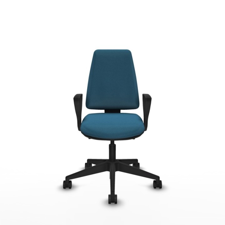 Elche AS bali verde petroleo brazos fijos base piramidal ruedas nailon 65mm