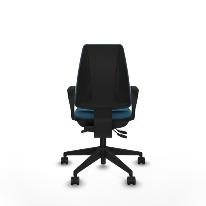 Elche AS bali verde petroleo brazos fijos base piramidal ruedas nailon 65mm