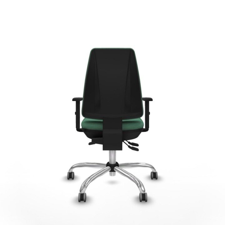 Elche AS bali verde esmeralda brazos 1D base cromada ruedas engomadas 65mm