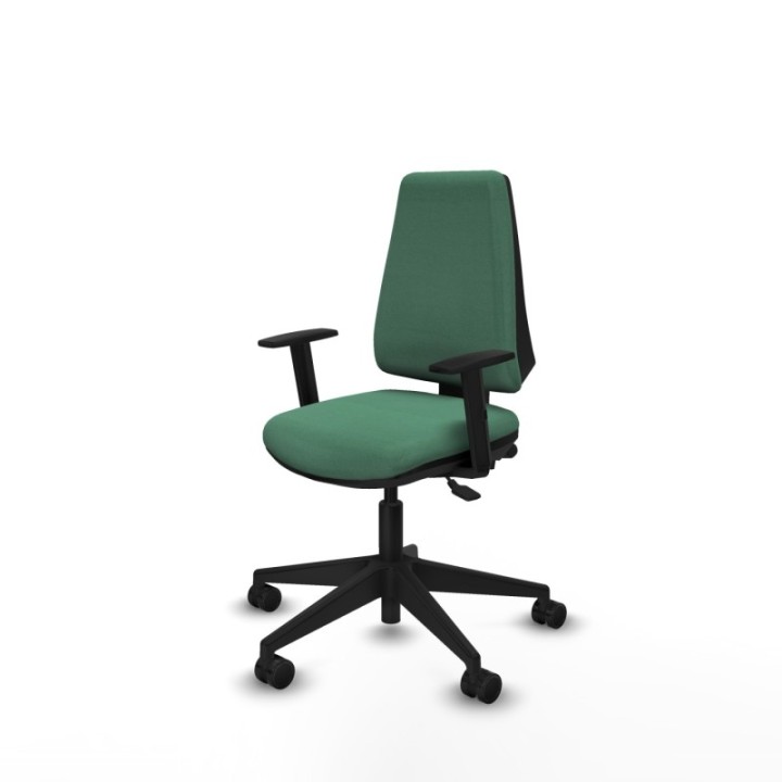 Elche AS bali verde esmeralda brazos 1D base piramidal ruedas nailon 65mm