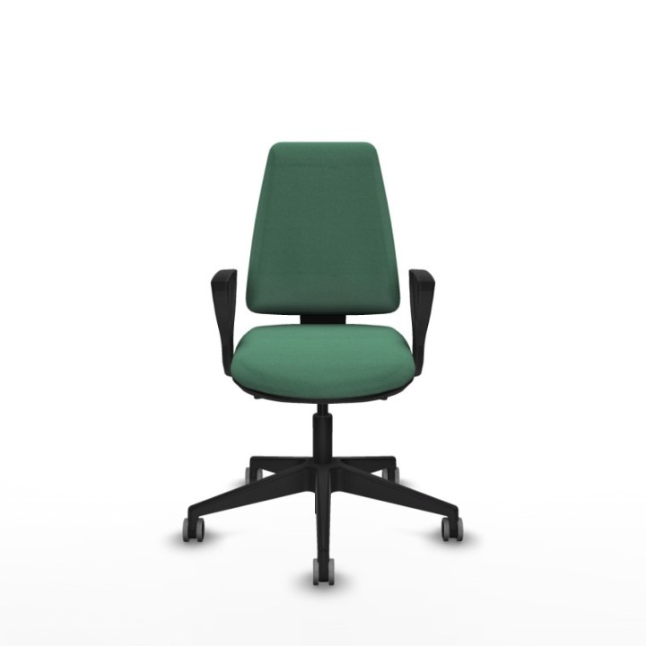 Elche AS bali verde esmeralda brazos fijos base piramidal ruedas engomadas 65mm