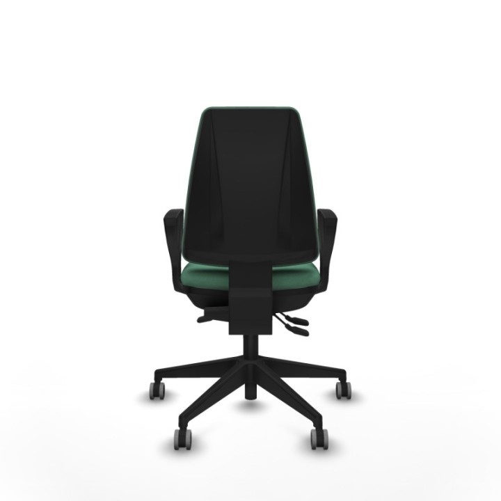 Elche AS bali verde esmeralda brazos fijos base piramidal ruedas engomadas 65mm