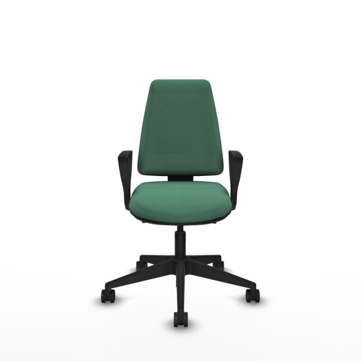 Elche AS bali verde esmeralda brazos fijos base piramidal ruedas nailon 65mm