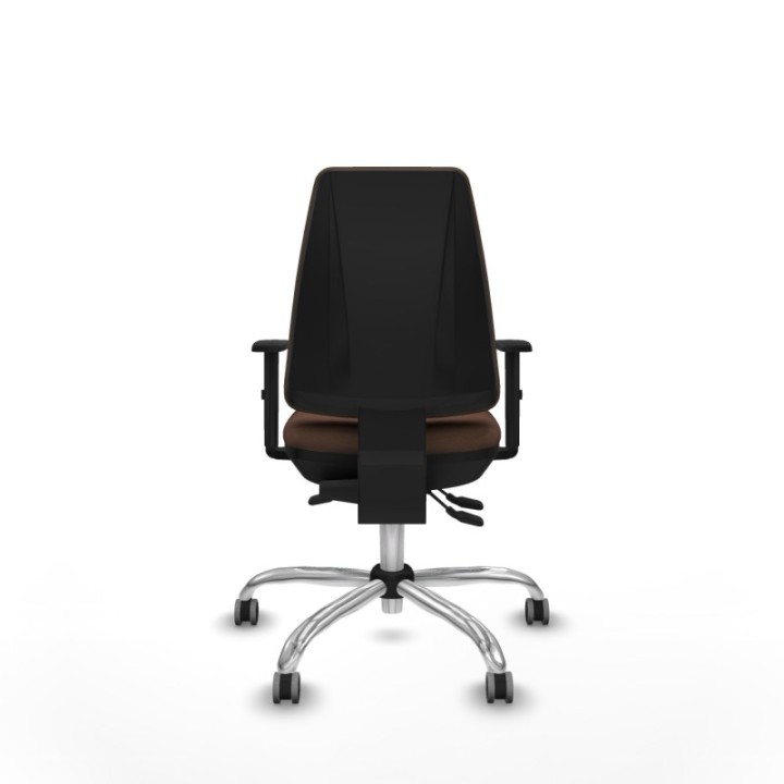 Elche AS bali marrón oscuro brazos 1D base cromada ruedas engomadas 65mm