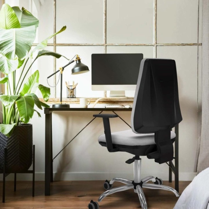 Elche AS bali marrón oscuro brazos 1D base cromada ruedas engomadas 65mm