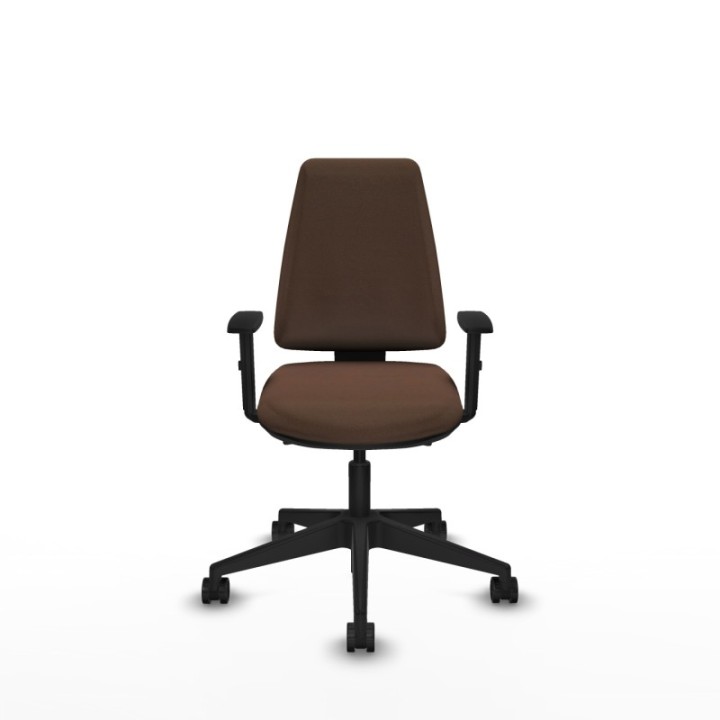 Elche AS bali marrón oscuro brazos 1D base piramidal ruedas nailon 65mm