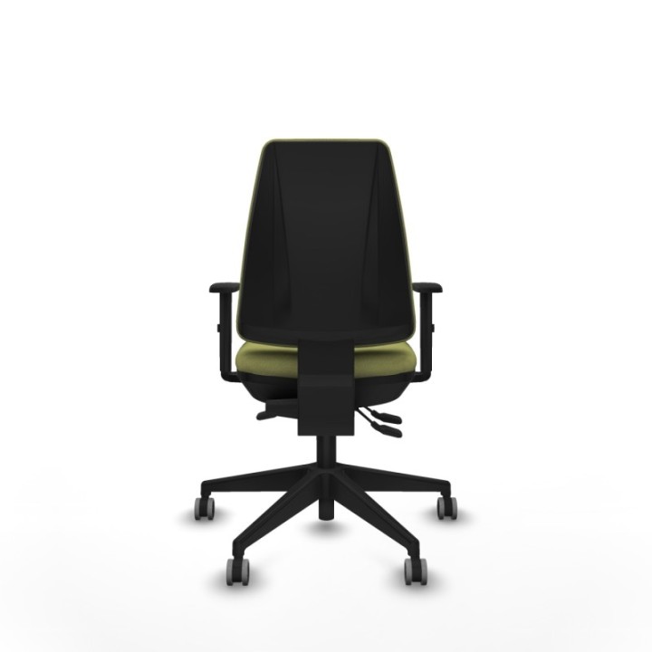 Elche AS bali verde oliva brazos 1D base piramidal ruedas engomadas 65mm