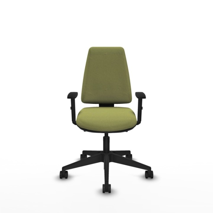 Elche AS bali verde oliva brazos 1D base piramidal ruedas nailon 65mm