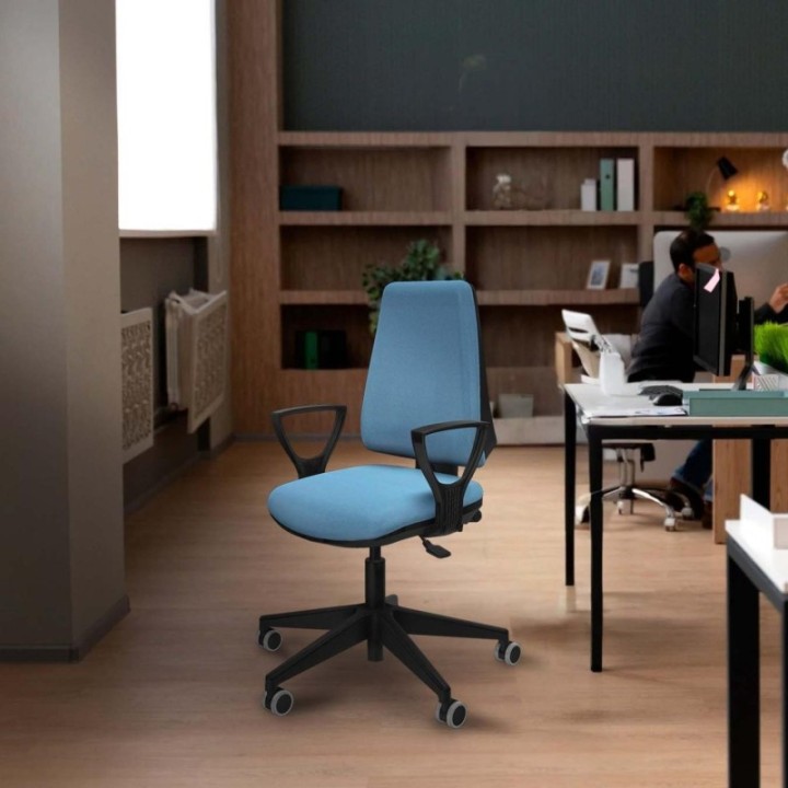 Elche AS bali verde oliva brazos fijos base piramidal ruedas engomadas 65mm