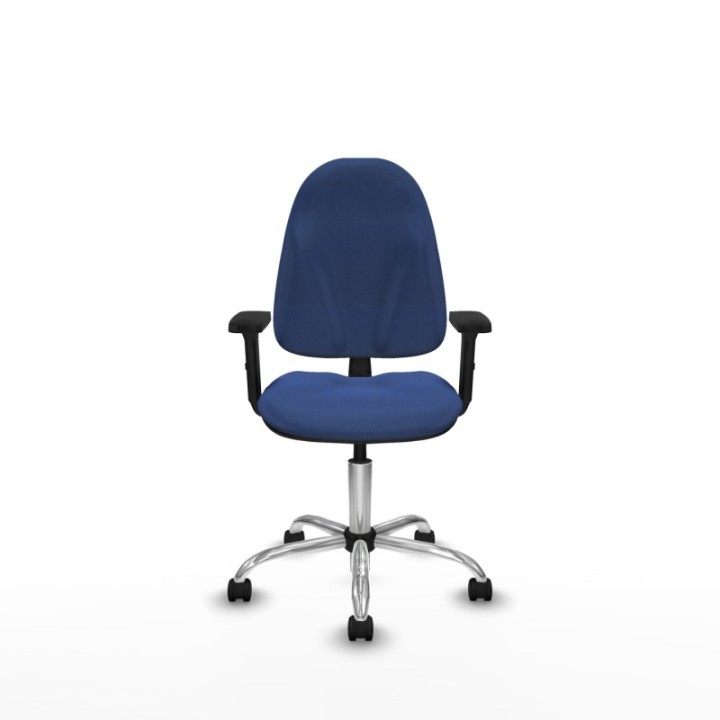 Algarra CP bali azul marino brazos 2D base cromada ruedas nailon 50mm