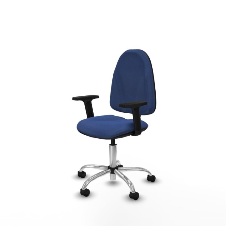 Algarra CP bali azul marino brazos 2D base cromada ruedas nailon 50mm