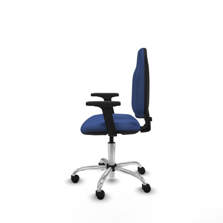 Algarra CP bali azul marino brazos 2D base cromada ruedas nailon 50mm