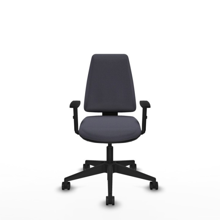 Elche AS bali gris oscuro brazos 1D base piramidal ruedas nailon 65mm