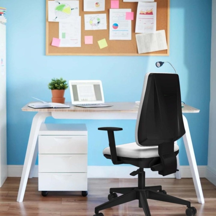 Elche AS bali gris oscuro brazos 1D base piramidal ruedas nailon 65mm