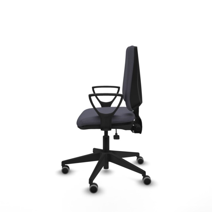 Elche AS bali gris oscuro brazos fijos base piramidal ruedas engomadas 65mm