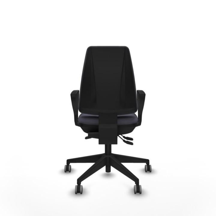 Elche AS bali gris oscuro brazos fijos base piramidal ruedas engomadas 65mm