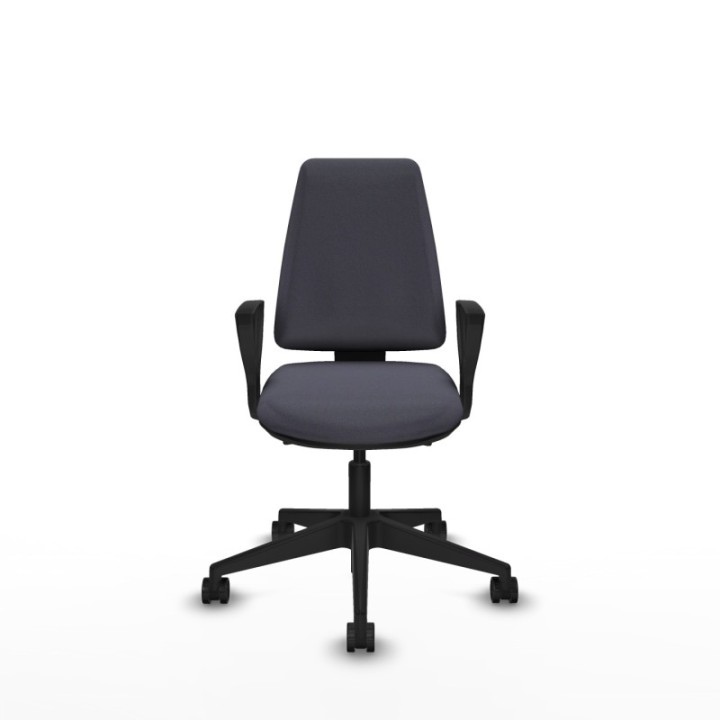 Elche AS bali gris oscuro brazos fijos base piramidal ruedas nailon 65mm