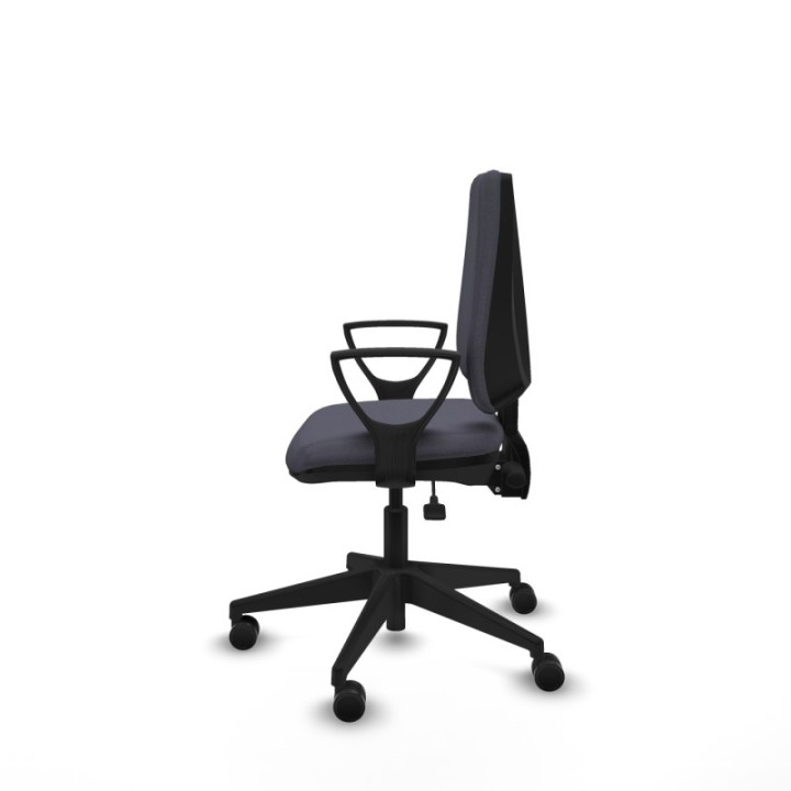 Elche AS bali gris oscuro brazos fijos base piramidal ruedas nailon 65mm