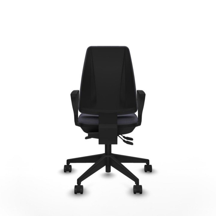 Elche AS bali gris oscuro brazos fijos base piramidal ruedas nailon 65mm