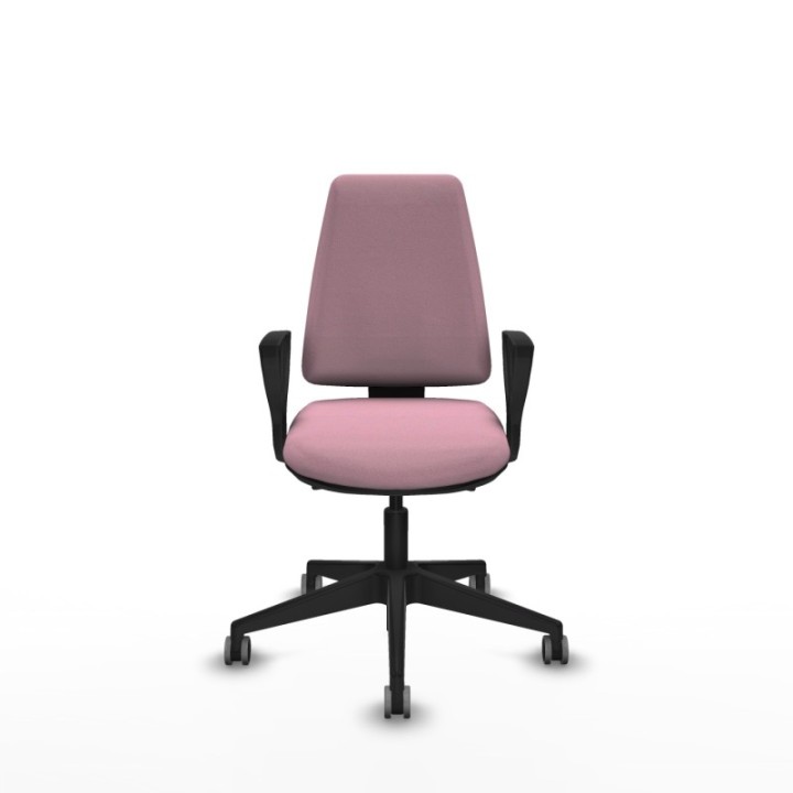 Elche AS bali rosa brazos fijos base piramidal ruedas engomadas 65mm