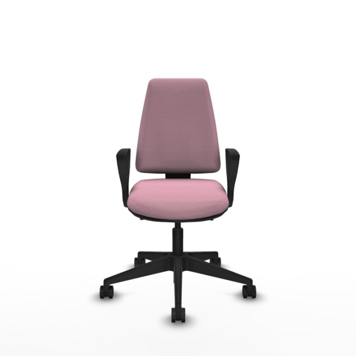 Elche AS bali rosa brazos fijos base piramidal ruedas nailon 65mm