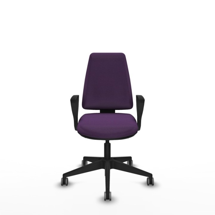 Elche AS bali morado brazos fijos base piramidal ruedas engomadas 65mm