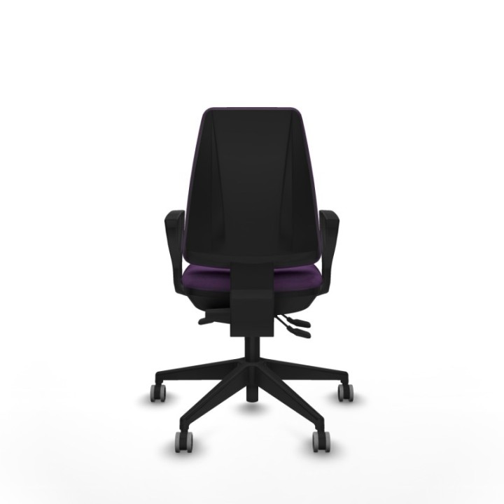 Elche AS bali morado brazos fijos base piramidal ruedas engomadas 65mm