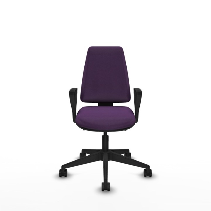 Elche AS bali morado brazos fijos base piramidal ruedas nailon 65mm