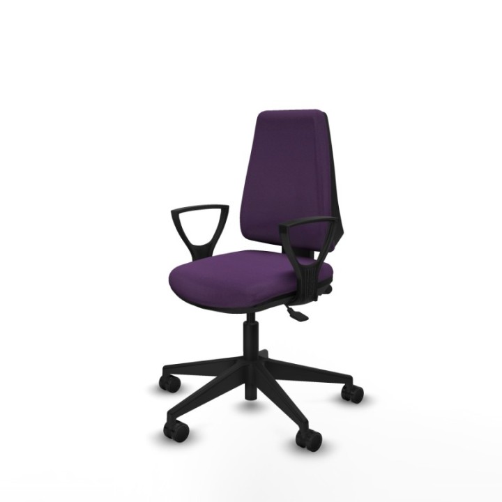 Elche AS bali morado brazos fijos base piramidal ruedas nailon 65mm