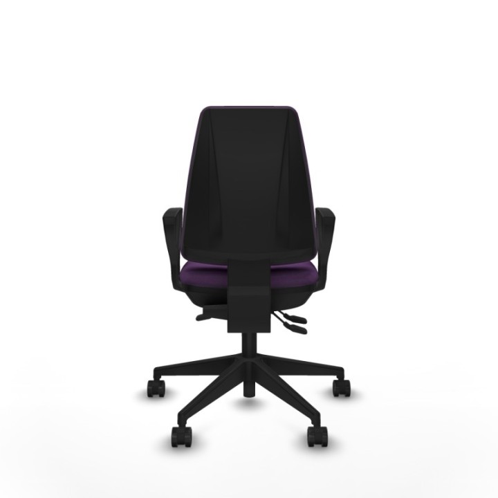 Elche AS bali morado brazos fijos base piramidal ruedas nailon 65mm