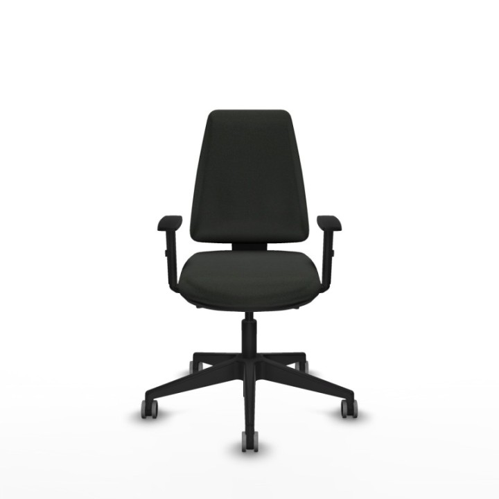 Elche AS bali negro brazos 1D base piramidal ruedas engomadas 65mm