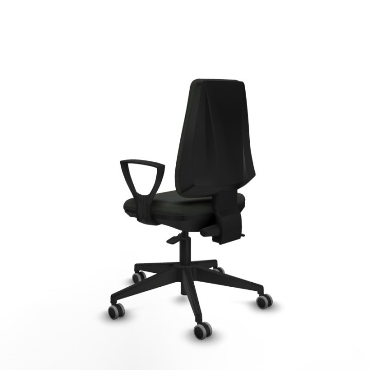 Elche AS bali negro brazos fijos base piramidal ruedas engomadas 65mm