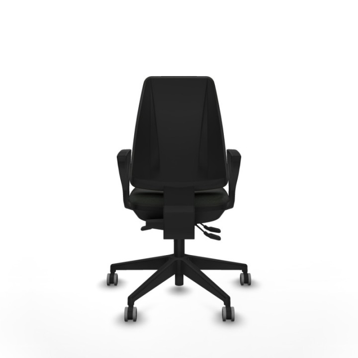 Elche AS bali negro brazos fijos base piramidal ruedas engomadas 65mm