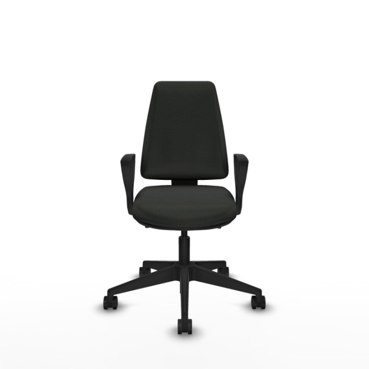 Elche AS bali negro brazos fijos base piramidal ruedas nailon 65mm